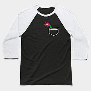 Blanche Pocket Flower Baseball T-Shirt